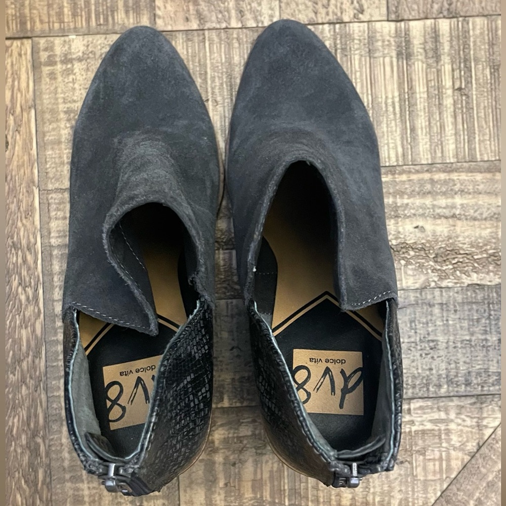Dolce Vita DV8 Shai Mixed Material Heeled Booties size 7.5 - Picture 2 of 10